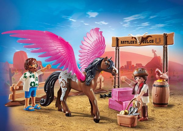 PLAY70074 - Playmobil Il film Marla e Del con il cavallo alato - 1