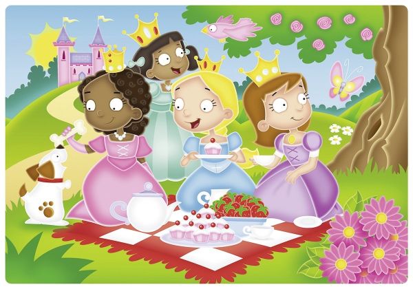 RAV056125 - Puzzle - 12 Pezzi - La principessa e le sue amiche - 19 x 19 cm - 1