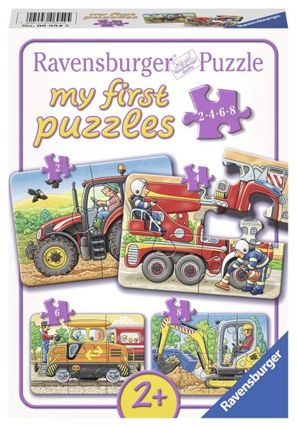 RAV069545 - 4 Puzzle - 2;4;6;8 Pezzi - Veicoli - 1