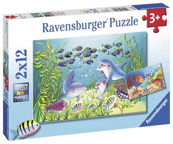 RAV076253 - 2 Puzzle - 12 pezzi - Il fondale marino - 1