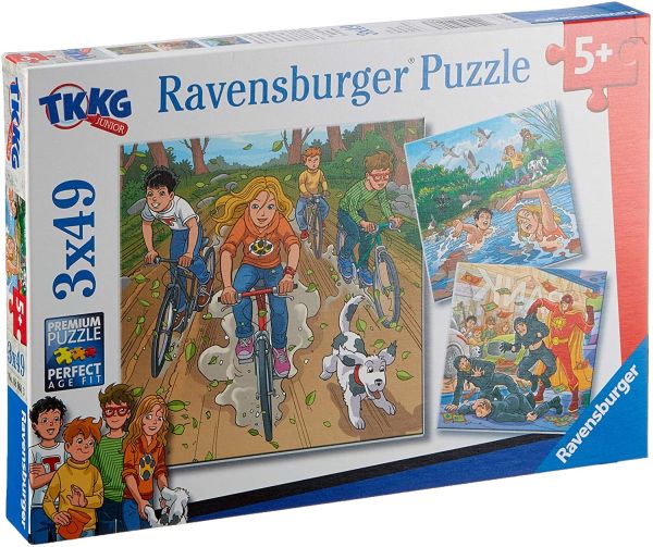 RAV080663 - 3 puzzle da 49 pezzi - In un'avventura con TKKG - 1