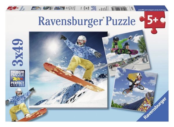 RAV09287 - 3 puzzle di sport d'azione - 49 pezzi - 1