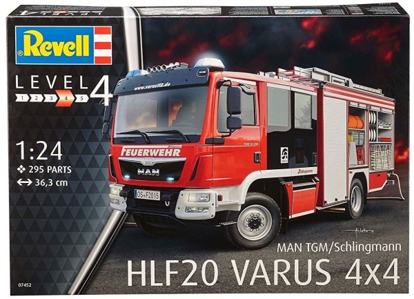 REV07452 - MAN TGM Schlingmann HLF 20 Varus 4x4 modello di autopompa antincendio da assemblare e verniciare - 1