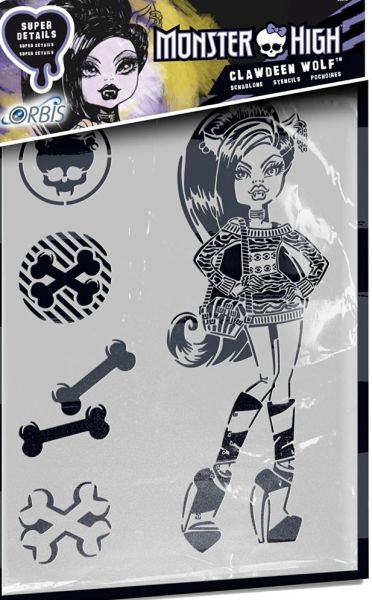 REV30219 - Stencil MONSTER HIGH - Lupo Clawdeen - 1