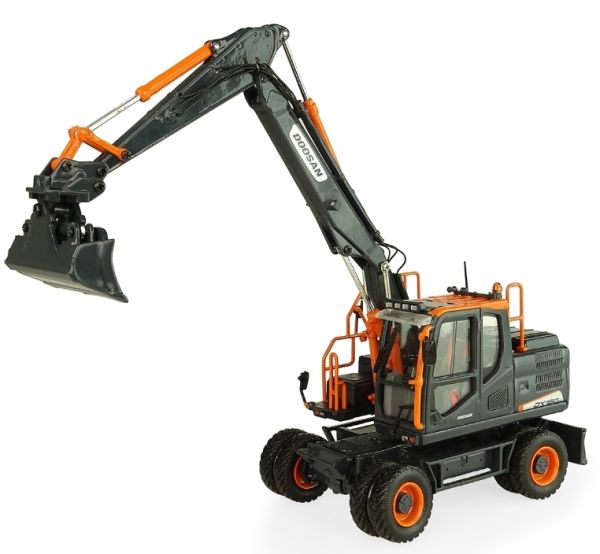 UH8138 - Escavatore gommato DOOSAN DX160W Black Edition 600 pezzi - 1