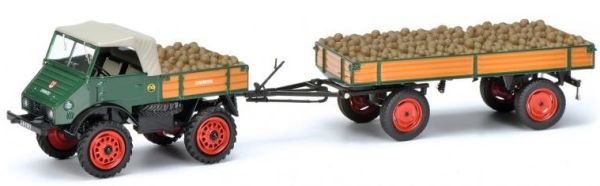 SCH3130 - MERCEDES BENZ UNIMOG U401 con rimorchio e carico di patate - 1