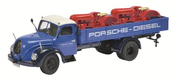 SCH3167 - MAGIRUS S6500 pianale 4x2 con due trattori diesel PORSCHE - 1