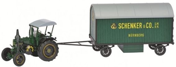 SCH7697 - LANZ BULLDOG con carrello cabina e rimorchio SCHENKER & CO - 1
