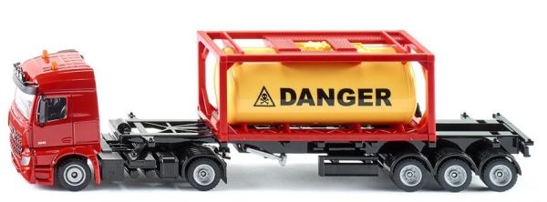 SIK3922 - MERCEDES Arocs 4x2 autocarro e rimorchio per container con container cisterna - 1