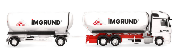 HER319157 - MERCEDES BENZ Actros S 6x2 cisterna e rimorchio cisterna 1+1 assi IMGRUND - 1