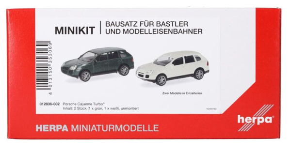HER012836-002 - PORSCHE Cayenne Turbo verde e bianco - 2 pezzi da assemblare - 1