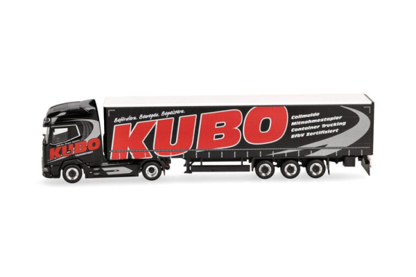 HER318068 - DAF XG 4x2 con rimorchio telonato a 3 assi KUBO - 1