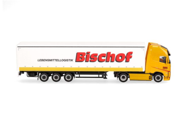 HER319348 - VOLVO FH GL XL electric 4x2 con rimorchio telonato con sponda posteriore a 3 assi BISCHOF - 1