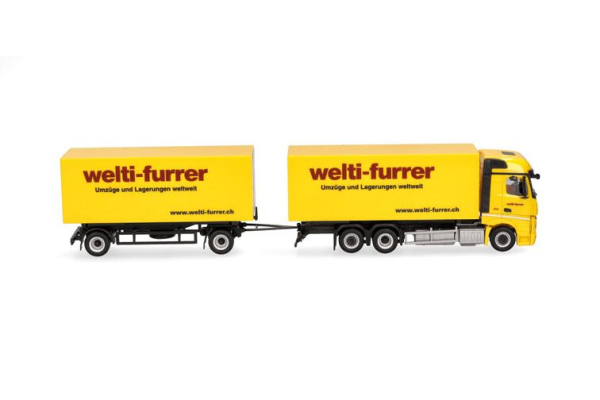 HER319355 - MERCEDES BENZ Actrois Bispace 6x4 con cassone e rimorchio 1+1 assi WELTI-FURRER - 1
