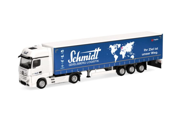 HER319362 - MERCEDES BENZ Actros L G 4x2 con rimorchio a tenda 3 assi SCHMIDT GEVELSBERG - 1