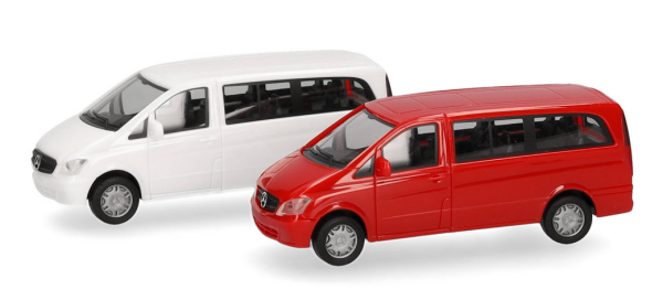 HER014212 - MERCEDES BENZ Vito bianco e rosso - 2 pezzi da assemblare - 1