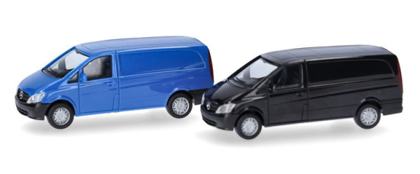 HER014229 - MERCEDES BENZ Vito W639 facelift 2010 blu e nero - 2 pezzi da assemblare - 1