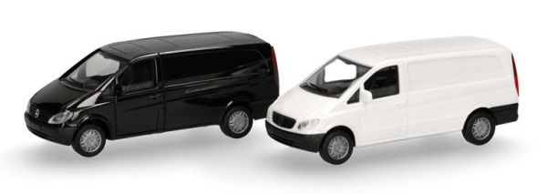HER014243 - MERCEDES BENZ Vito W639 2003 bianco e nero - 2 pezzi da assemblare - 1