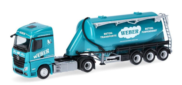HER320351 - MERCEDES BENZ Actros 2018 4x2 con rimorchio silo a 3 assi WEBER - 1