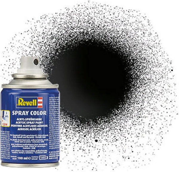 REV34107 - Vernice spray acrilica nera lucida 100ml - 1