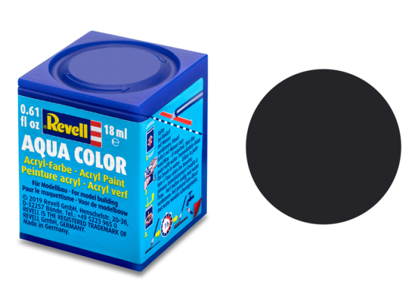 REV36106 - Colore acrilico nero catrame opaco vasetto da 18 ml - 1