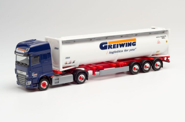 HER312004 - DAF XF SSC 4x2 con portacontainer e tank container 3 assi GREIWING - 1