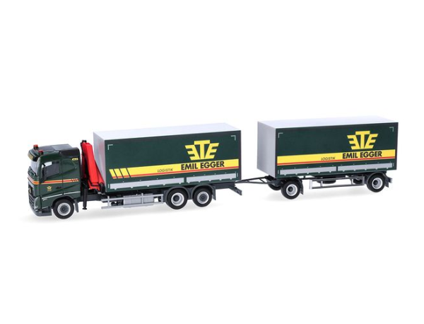 HER320504 - VOLVO FH GL FD 2020 6x2 con gru e rimorchio a 1+1 assi EMIL EGGER - 1
