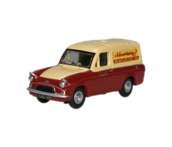 OXF76ANG040 - FORD Anglia Van Esat Kent bordeaux e crema - 1