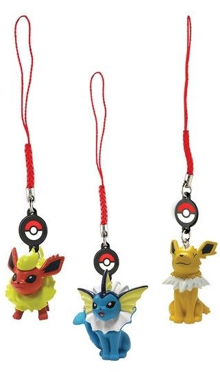 T19512N-03 - Confezione da 3 portachiavi POKEMON - PYROLI; VOLTALI e AQUALI - 1