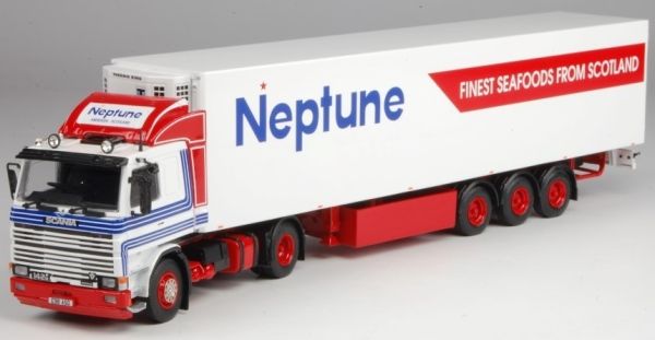 TEK64270 - Rimorchio refrigerato a 3 assi SCANIA 142 4x2 con trasporto Neptune - 1