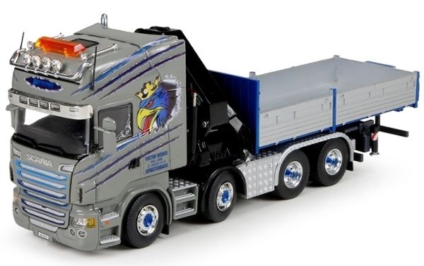 TEK65229 - SCANIA R6 Topline pianale con gru HIAB Transport Viktor Weber - 1