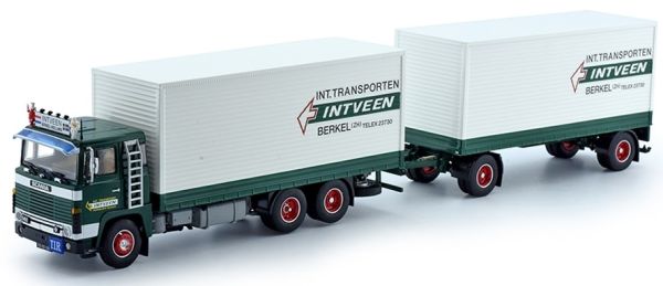TEK72959 - SCANIA 141 carro a cassone rigido e rimorchio da trasporto INTVEEN - 1