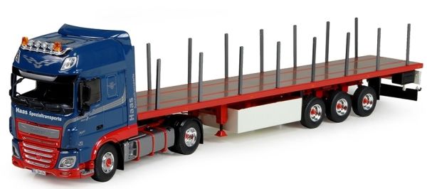 TEK75120 - DAF XF116 4x2 e rimorchio a pianale Haas Spezialtransporte - 1