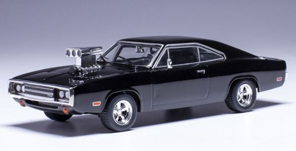 IXO-U43RDC007 - DODGE Charger Nera 1970 con motore uscente - EDIZIONE USA - 1