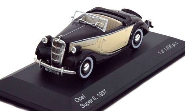 WBX104 - OPEL Super 6 1937 cabriolet porte beige nero - 1
