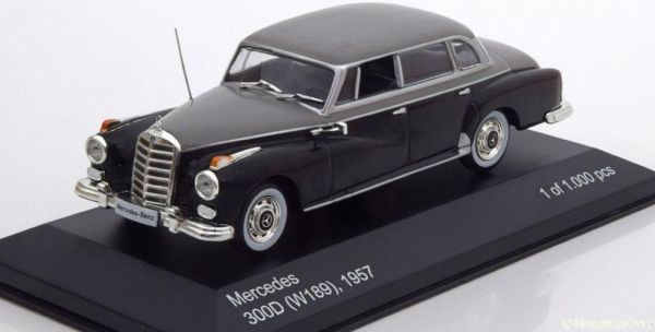 WBX186 - MERCEDES BENZ 300D (W189) 1957 nero e grigio - 1