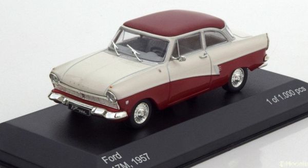 WBX190 - FORD Taunus 17m (P2) 1957 bianca e rossa - 1