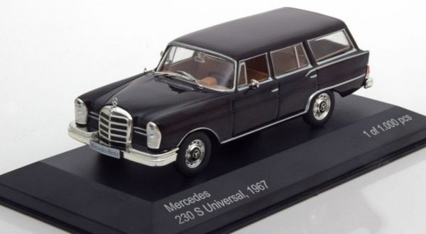 WBX207 - MERCEDES BENZ 230 S station wagon universale 1967 nera - 1