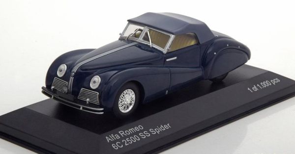 WBX219 - ALFA ROMEO 6C 2500 SS Spider cabriolet 1939 blu scuro - 1