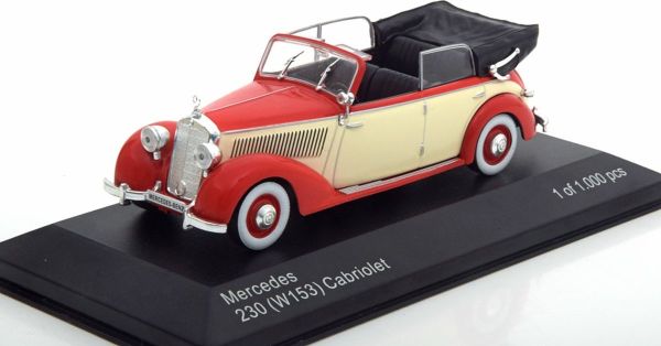 WBX224 - MERCEDES BENZ 230 (W153) cabriolet 1939 rosso beige laterali - 1