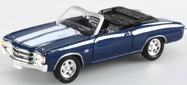 WEL18684 - CHEVROLET Chevette SS 454 convertibile aperto blu pull-back giocattolo - 1