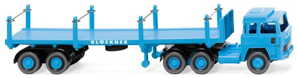 WIK051846 - MAGIRUS 235D 6x4 con Klockner 2 assi semi pianale - 1