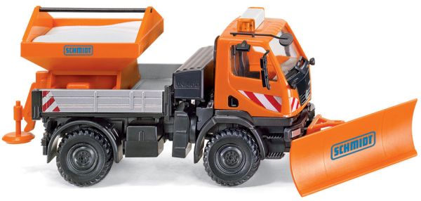 WIK064605 - MERCEDES UNIMOG U20 4x2 con lama e spargitore Schmidt - 1