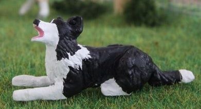 WMA12 - Border collie sdraiato - En Miniature - 1