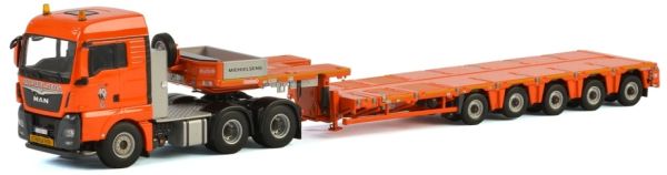 WSI01-2466 - MAN TGW XLX 6x4 Michielsens con pianale ribassato Nooteboom MCO PX - 5 assi - 1