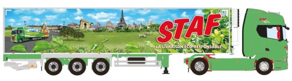 WSI01-2712 - SCANIA R HL CR20H 4x2 con rimorchio frigorifero 3 Assi STAF - 1