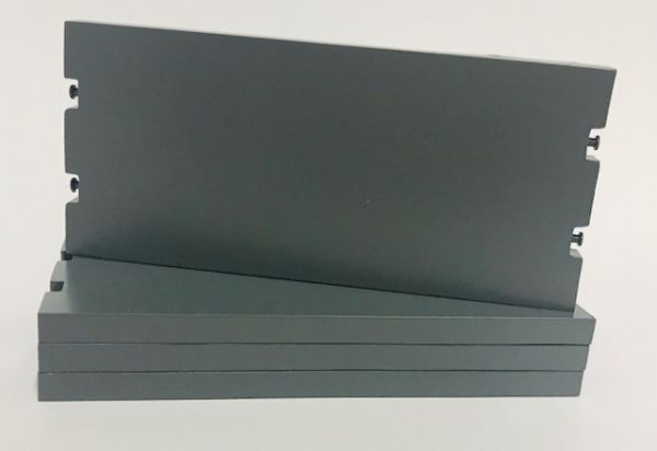 YCC604-3 - 4 Piatto di rotolamento - 11 x 5 cm - Grigio RAL 7012 - 1