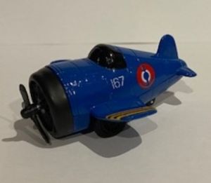 NEW01277A - Aeroplano blu con strisce gialle di attrito
