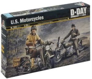 ITA0322 - US Motorcycles WWII – D-Day da assemblare e dipingere