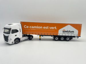 ELI118067 - IVECO S-Way NP 4x2 2021 con rimorchio telonato 3 assi - Trasporto WELDOM